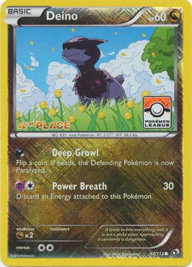 Deino - 97/113 (Pokemon League) [4th Place] [League & Championship Cards] 097/113