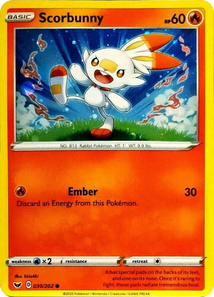 Scorbunny - 030/202 (Cosmos Holo) [Blister Exclusives] 030/202