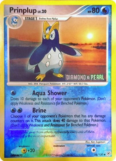 Prinplup - 58/130 [Diamond & Pearl] [Burger King Promos] 058/130