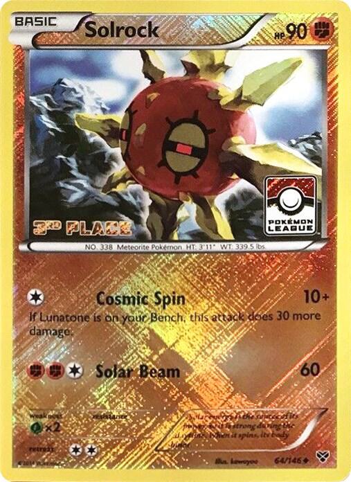 Solrock - 64/146 (Pokemon League) [3rd Place] [League & Championship Cards] 064/146