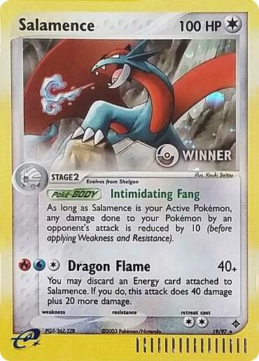 Salamence - 19/97 (e-League) [Winner] [Nintendo Promos] 19/97
