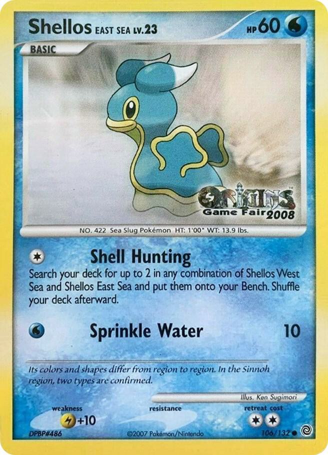 Shellos East Sea - 106/132 (Origins Game Fair 2008) [Nintendo Promos] 106/132