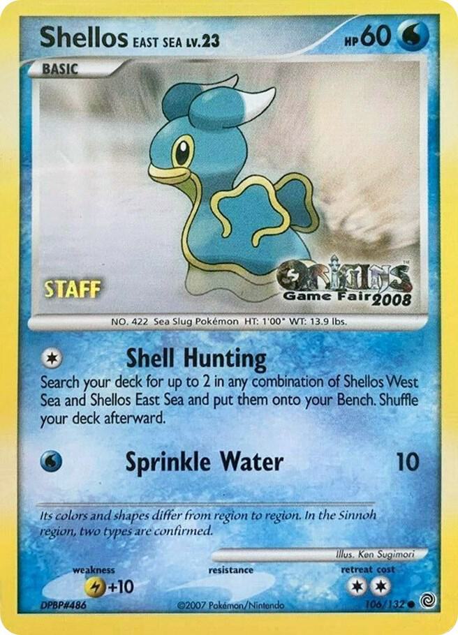 Shellos East Sea - 106/132 (Origins Game Fair 2008) [Staff] [Nintendo Promos] 106/132