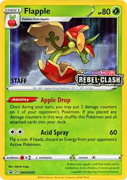 Flapple - SWSH022 (Prerelease) [Staff] [SWSH: Sword & Shield Promo Cards] SWSH022