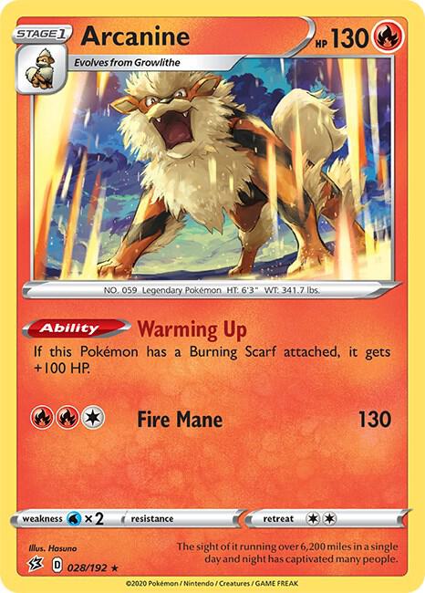 Arcanine [SWSH02: Rebel Clash] 028/192