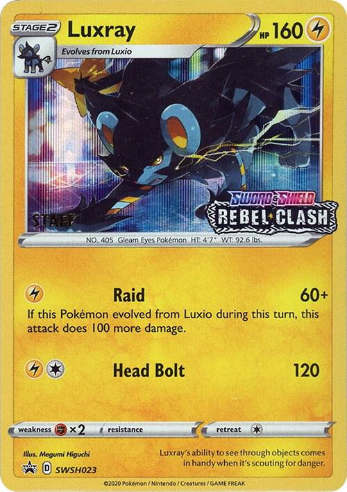 Luxray - SWSH023 (Prerelease) [Staff] [SWSH: Sword & Shield Promo Cards] SWSH023