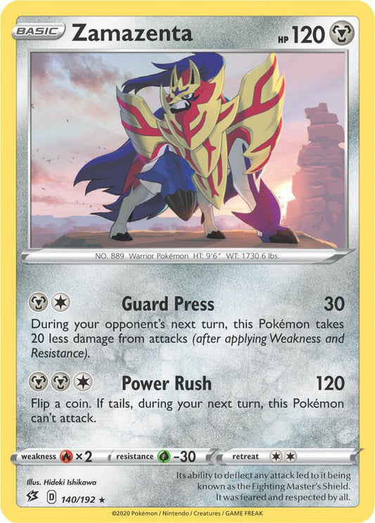 Zamazenta - 140/192 (Cracked Ice Holo) [Deck Exclusives] 140/192