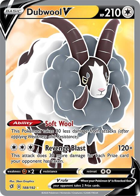 Dubwool V (Full Art) [SWSH02: Rebel Clash] 188/192