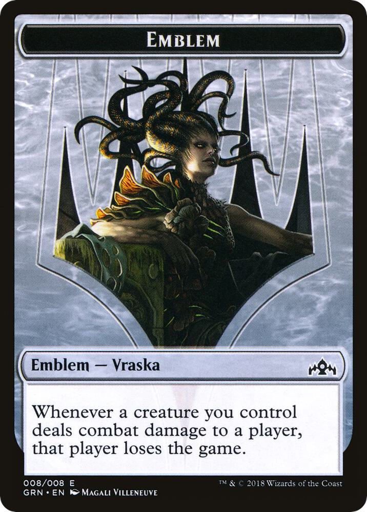 Emblem - Vraska // Human Double-Sided Token (Challenger 2020) [Unique and Miscellaneous Promos] 8 // 2