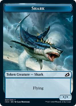 Shark // Human Soldier (005) Double-Sided Token [Ikoria: Lair of Behemoths] 7 // 5