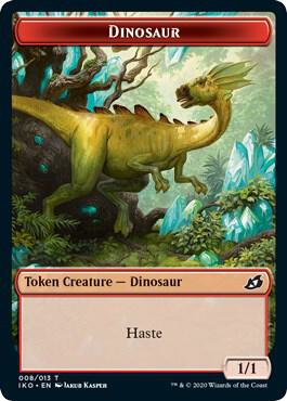 Dinosaur // Human Soldier (003) Double-Sided Token [Ikoria: Lair of Behemoths] 8 // 3