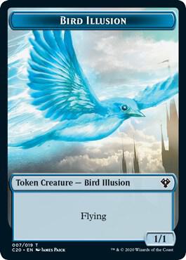 Bird Illusion // Beast (011) Double-Sided Token [Commander 2020] 7 // 11