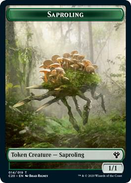 Saproling // Treasure Double-Sided Token [Commander 2020] 14 // 19