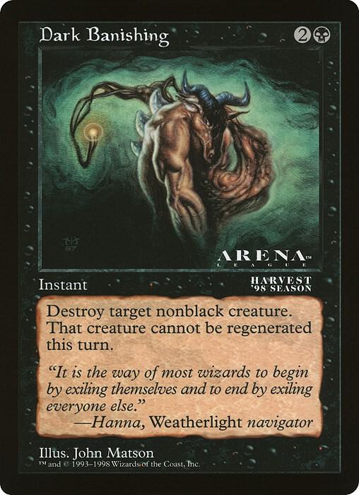 Dark Banishing (Arena League) [Oversize Cards]