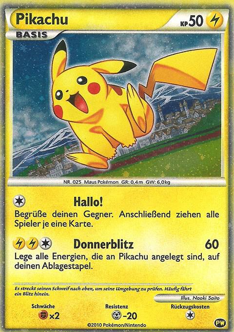Pikachu (German) [Pikachu World Collection Promos] PW 6