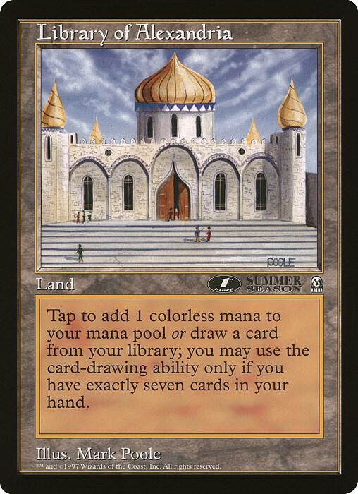 Library of Alexandria (1st Place) (Arena League) [Oversize Cards]