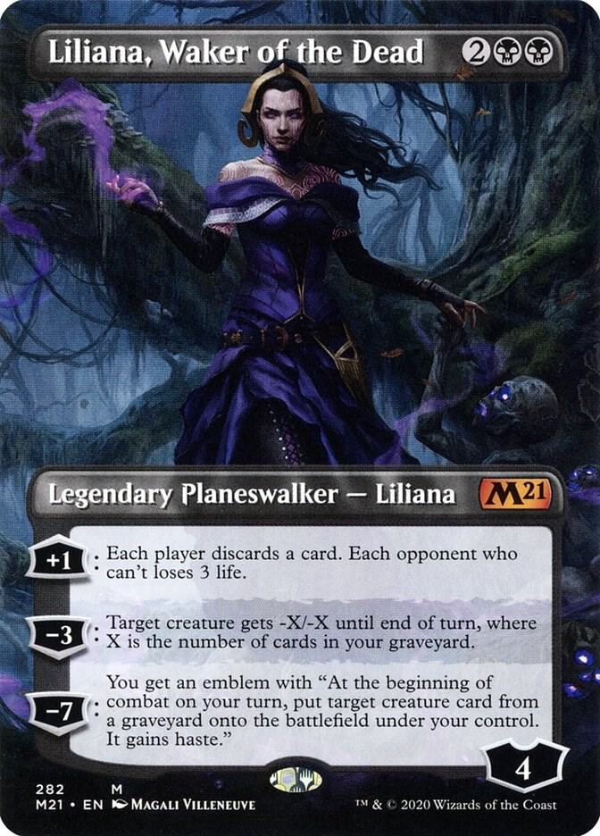 Liliana, Waker of the Dead (Borderless) [Core Set 2021] 282