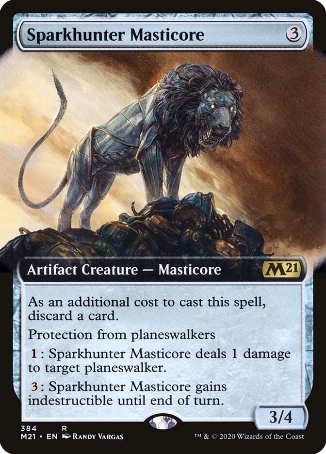 Sparkhunter Masticore (Extended Art) [Core Set 2021] 384