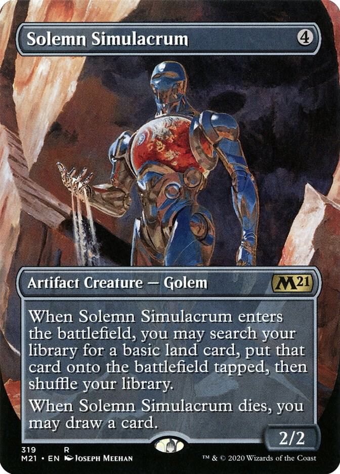 Solemn Simulacrum (Alternate Art) [Core Set 2021] 319