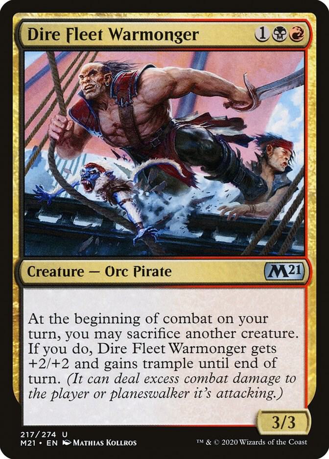 Dire Fleet Warmonger [Core Set 2021] 217