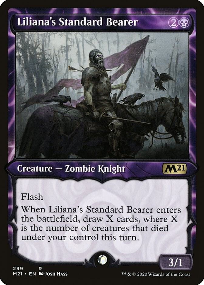 Liliana's Standard Bearer (Showcase) [Core Set 2021] 299