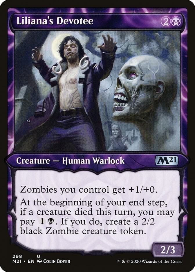 Liliana's Devotee (Showcase) [Core Set 2021] 298