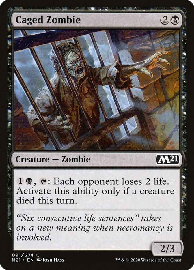 Caged Zombie [Core Set 2021] 91