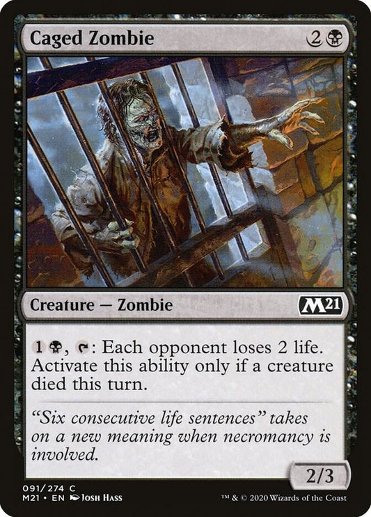 Caged Zombie [Core Set 2021] 91