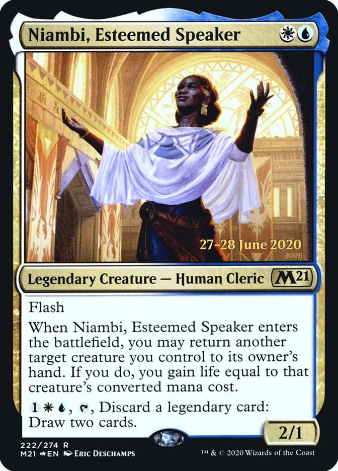 Niambi, Esteemed Speaker [Prerelease Cards] 222