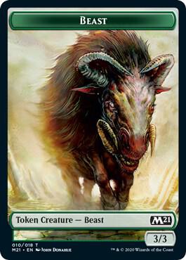 Beast // Cat (020) Double-Sided Token [Core Set 2021] 10 // 20