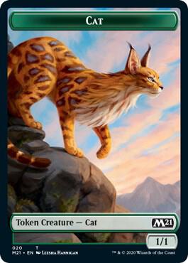 Cat (020) // Soldier Double-Sided Token [Core Set 2021] 20 // 5