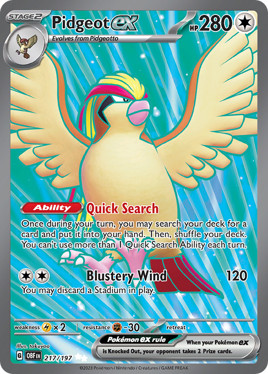 Pidgeot ex - 217/197 Obsidian Flames