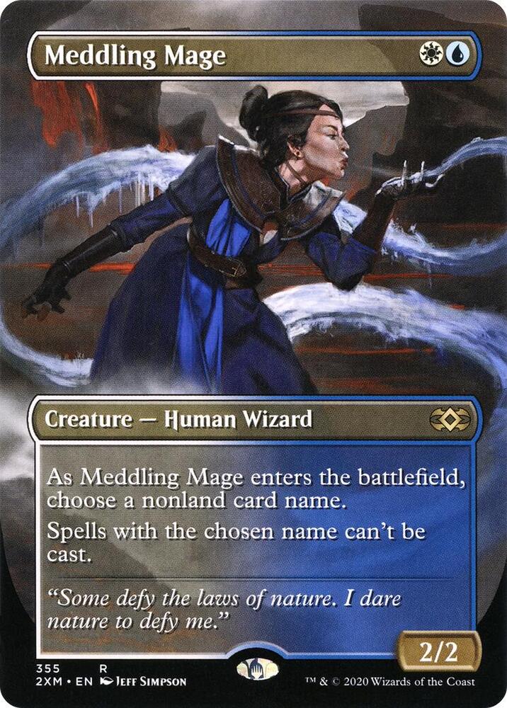 Meddling Mage (Borderless) [Double Masters] 355