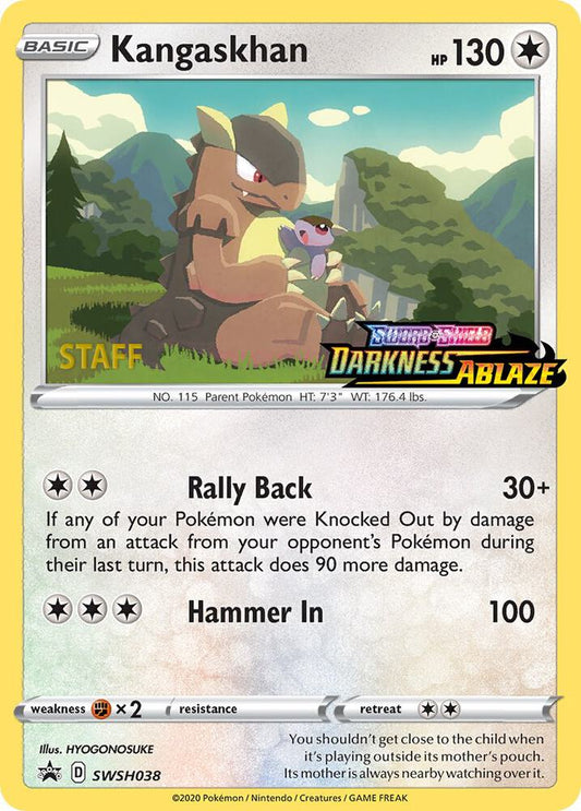Kangaskhan - SWSH038 (Prerelease) [Staff] [SWSH: Sword & Shield Promo Cards] SWSH038