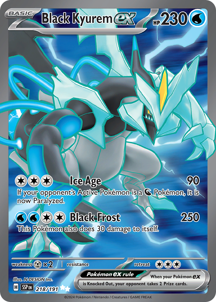 Black Kyurem ex - 218/191 Surging Sparks