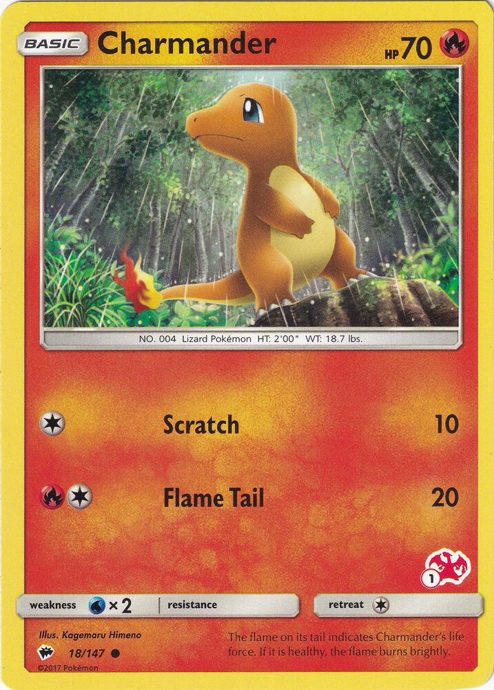 Charmander - 18/147 (#1 Charizard Stamped) [Battle Academy] 018/147