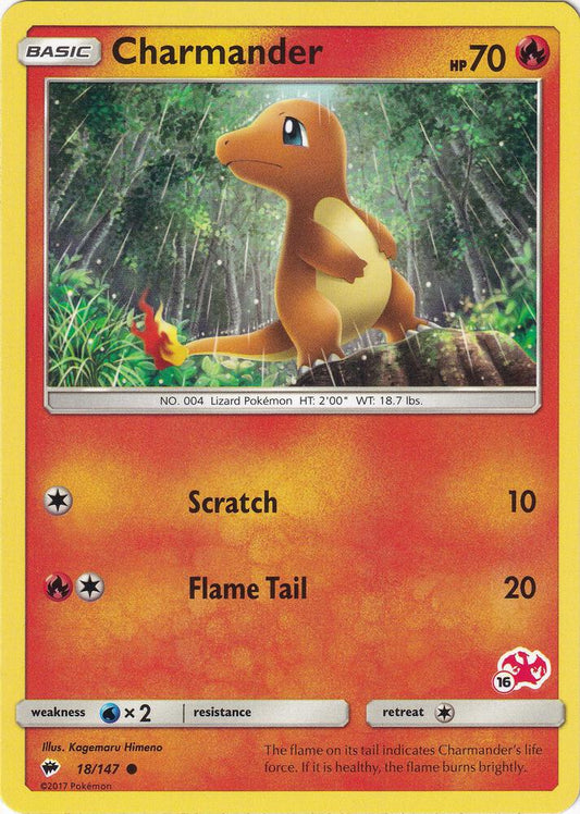 Charmander - 18/147 (#16 Charizard Stamped) [Battle Academy] 018/147