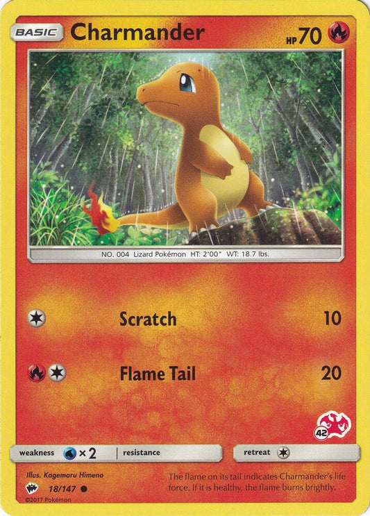 Charmander - 18/147 (#42 Charizard Stamped) [Battle Academy] 018/147