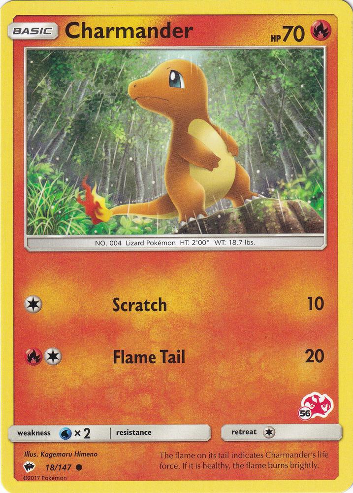 Charmander - 18/147 (#56 Charizard Stamped) [Battle Academy] 018/147