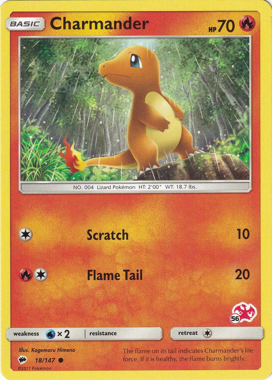 Charmander - 18/147 (#56 Charizard Stamped) [Battle Academy] 018/147