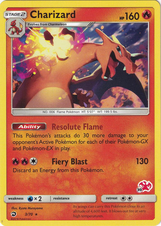 Charizard - 3/70 (#39 Charizard Stamped) [Battle Academy] 003/070