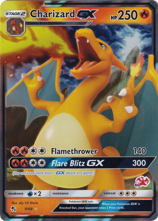 Charizard GX - 9/68 (#60 Charizard Stamped) [Battle Academy] 009/068