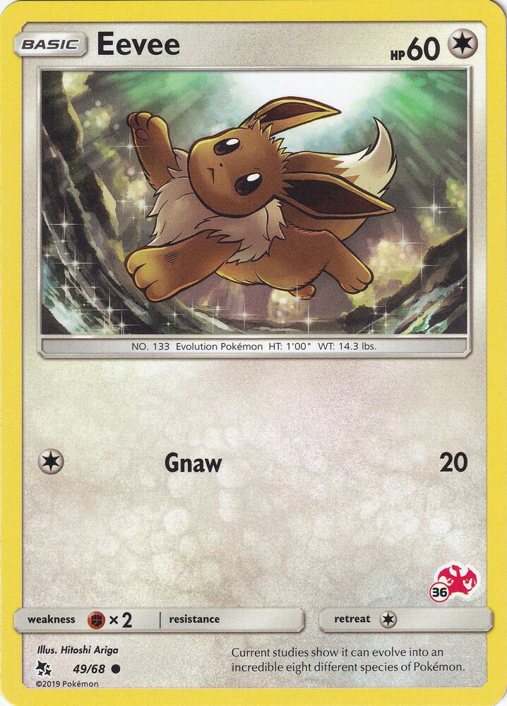 Eevee - 49/68 (#36 Charizard Stamped) [Battle Academy] 049/068