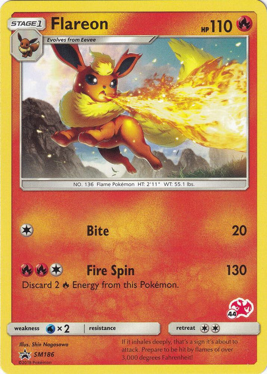 Flareon - SM186 (#44 Charizard Stamped) [Battle Academy] SM186