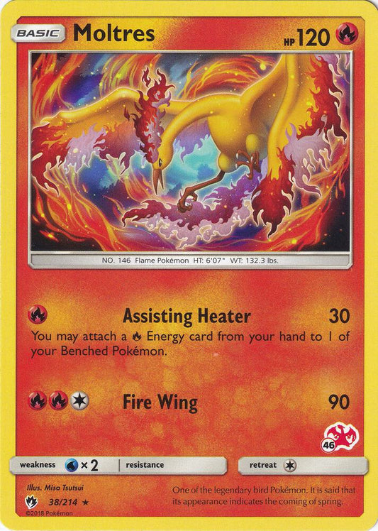 Moltres - 38/214 (#46 Charizard Stamped) [Battle Academy] 038/214