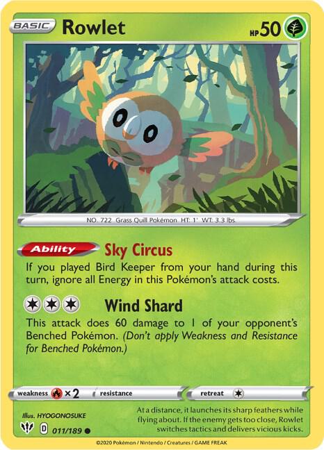 Rowlet [SWSH03: Darkness Ablaze] 011/189
