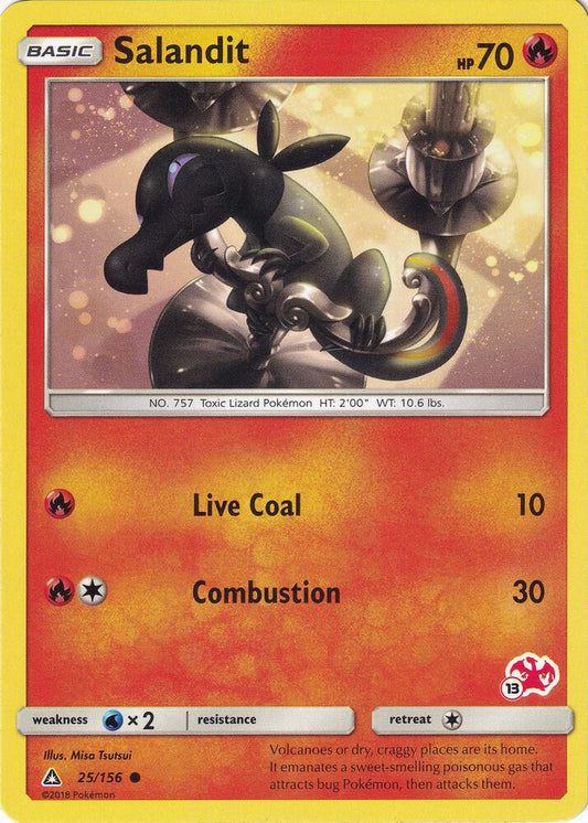 Salandit - 25/156 (#13 Charizard Stamped) [Battle Academy] 025/156
