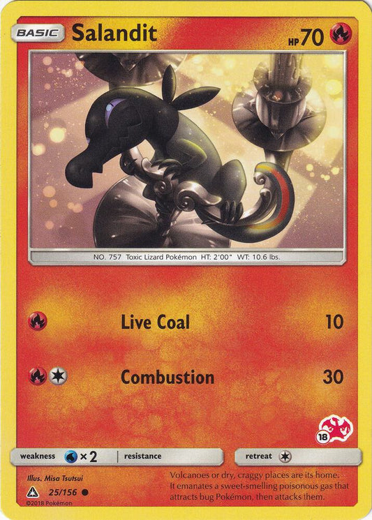 Salandit - 25/156 (#18 Charizard Stamped) [Battle Academy] 025/156