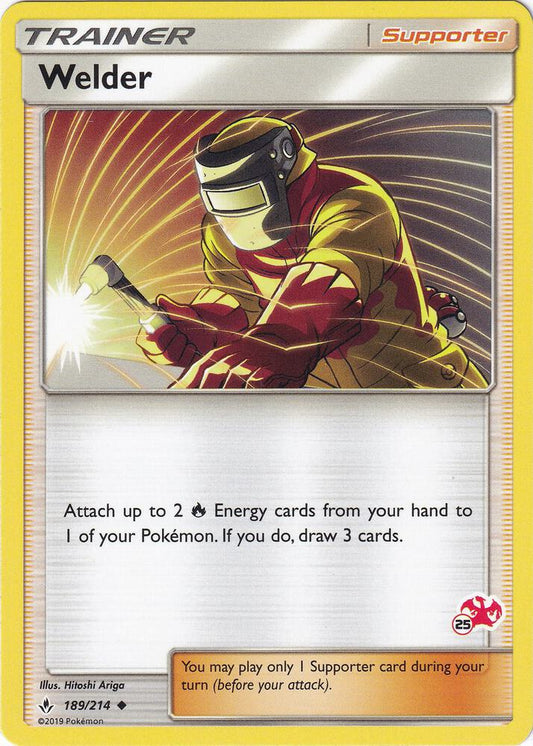 Welder - 189/214 (#25 Charizard Stamped) [Battle Academy] 189/214