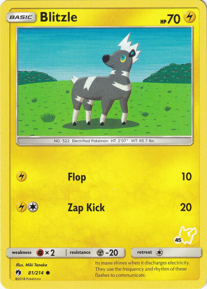 Blitzle - 81/214 (#45 Pikachu Stamped) [Battle Academy] 081/214